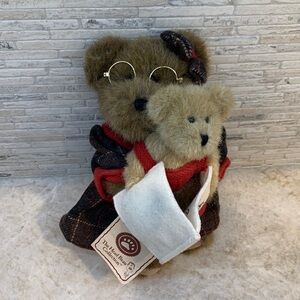 Boyds Bears Plush with Red and Brown Outfits